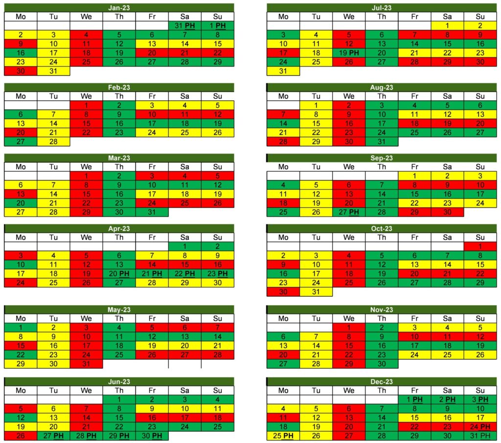 DVES schedule